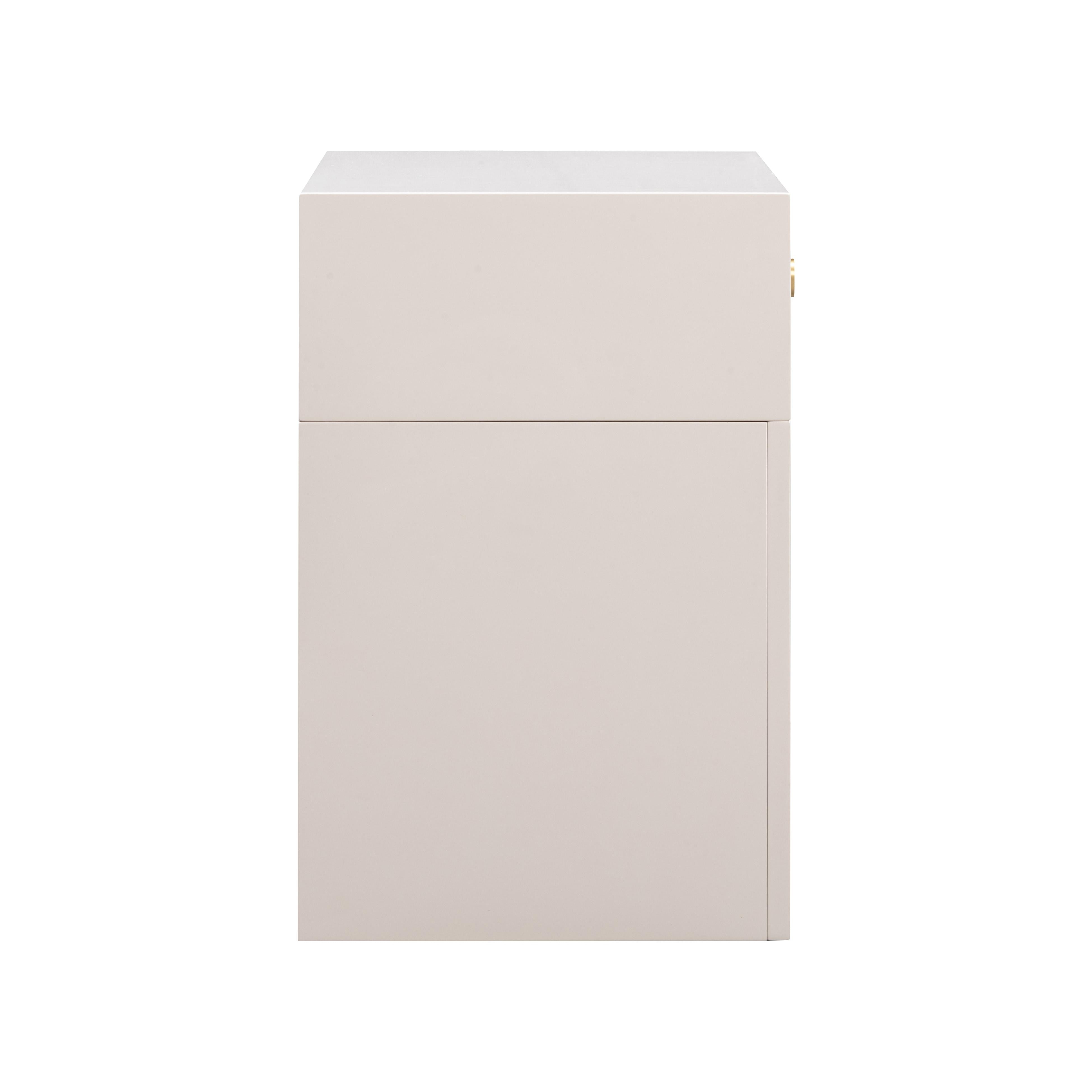 Suzie Cream & Rattan Nightstand - UK