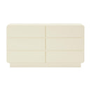 Sagura Cream 6-Drawer Dresser - UK