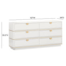 Julieta Cream 6 Drawer Dresser