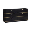 Julieta Black 6 Drawer Dresser