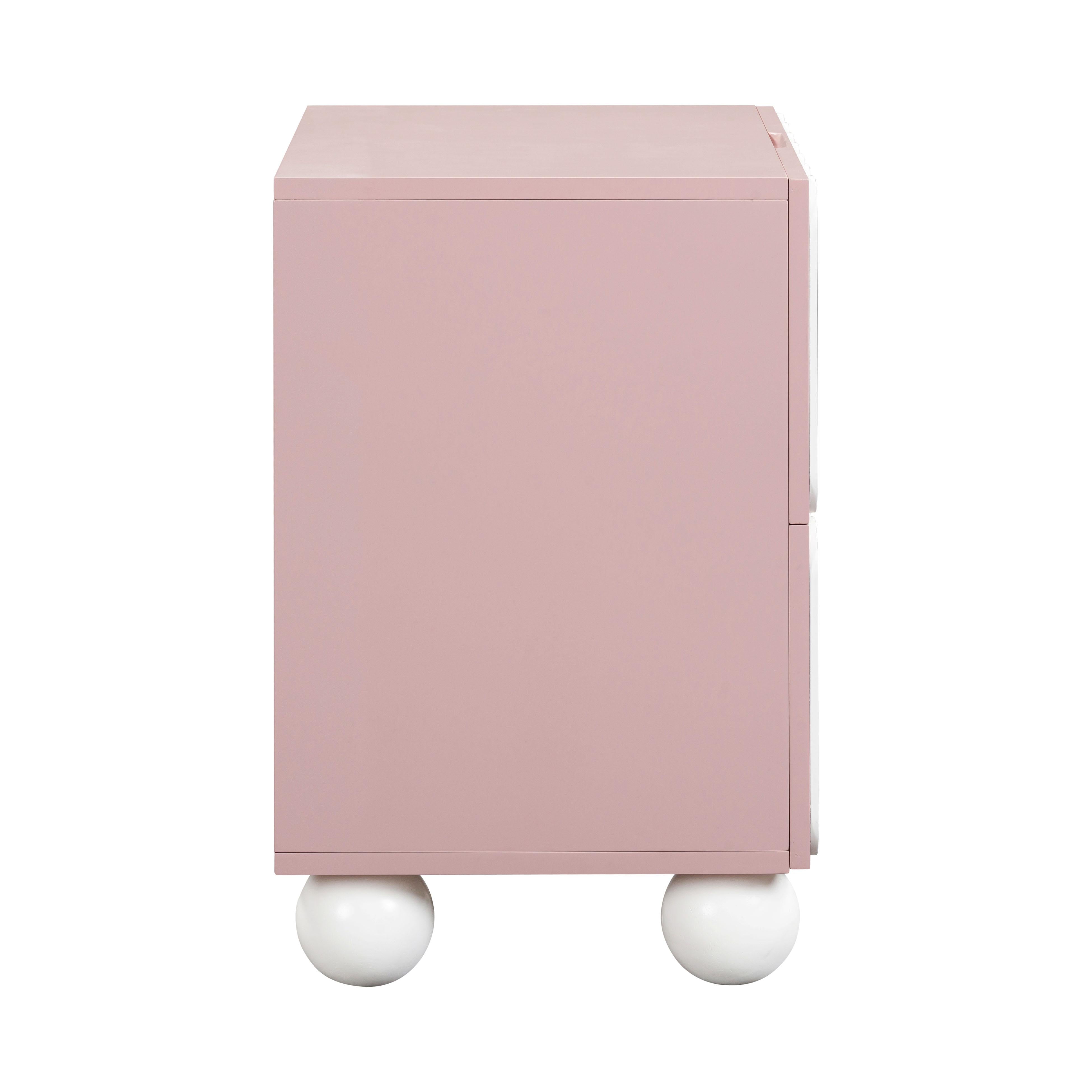 Tori Motif Mauve Nightstand - UK