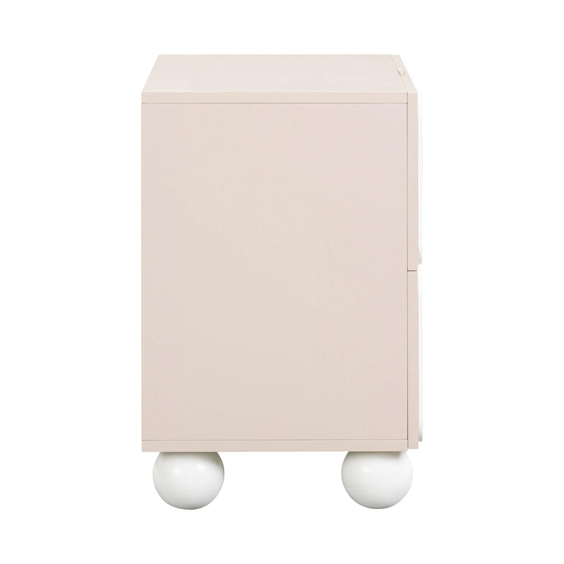 Tori Motif Taupe Nightstand