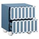 Tori Motif Blue Nightstand