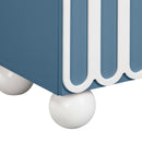 Tori Motif Blue Nightstand