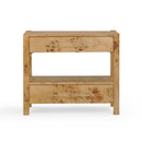 Brandyss Honey Burl Nightstand