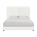 Arabelle White Velvet Bed in UK Super King