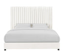 Arabelle White Velvet Bed in UK King