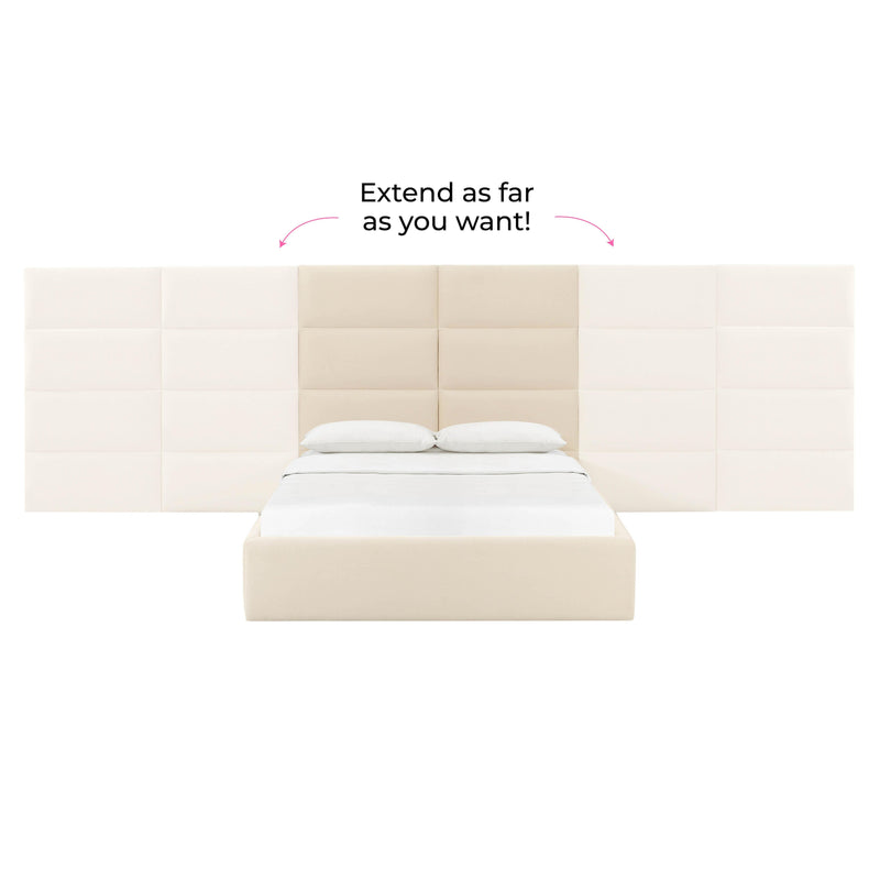 Eliana Cream Velvet King Wings (Set of 2)