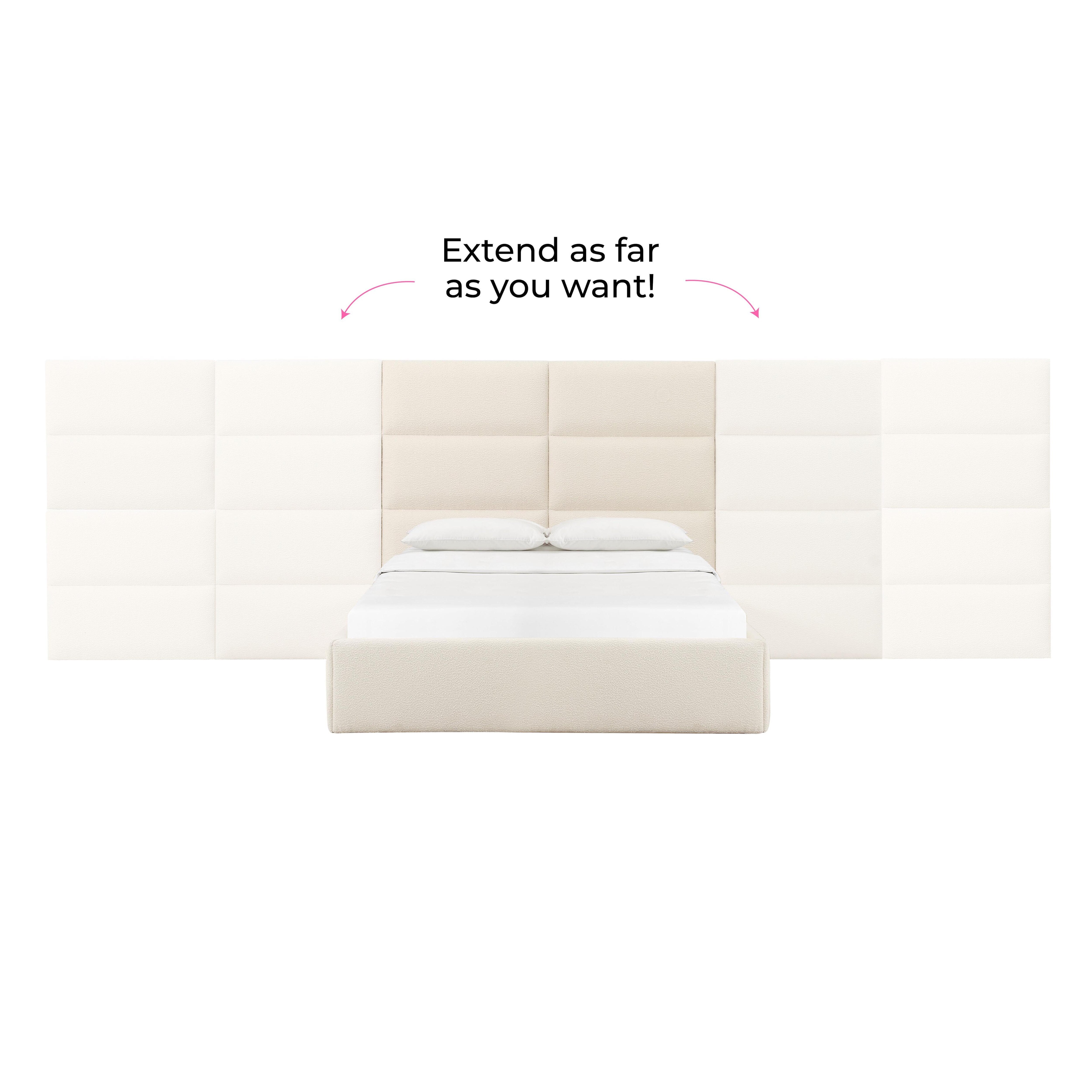 Eliana Cream Boucle Queen Bed