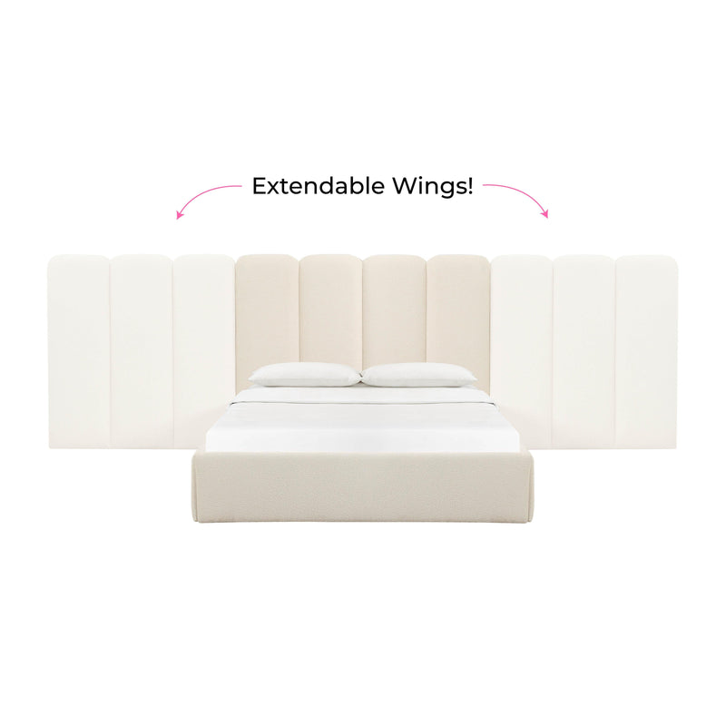 Palani Cream Boucle Wings - Queen or King (Set of 2)
