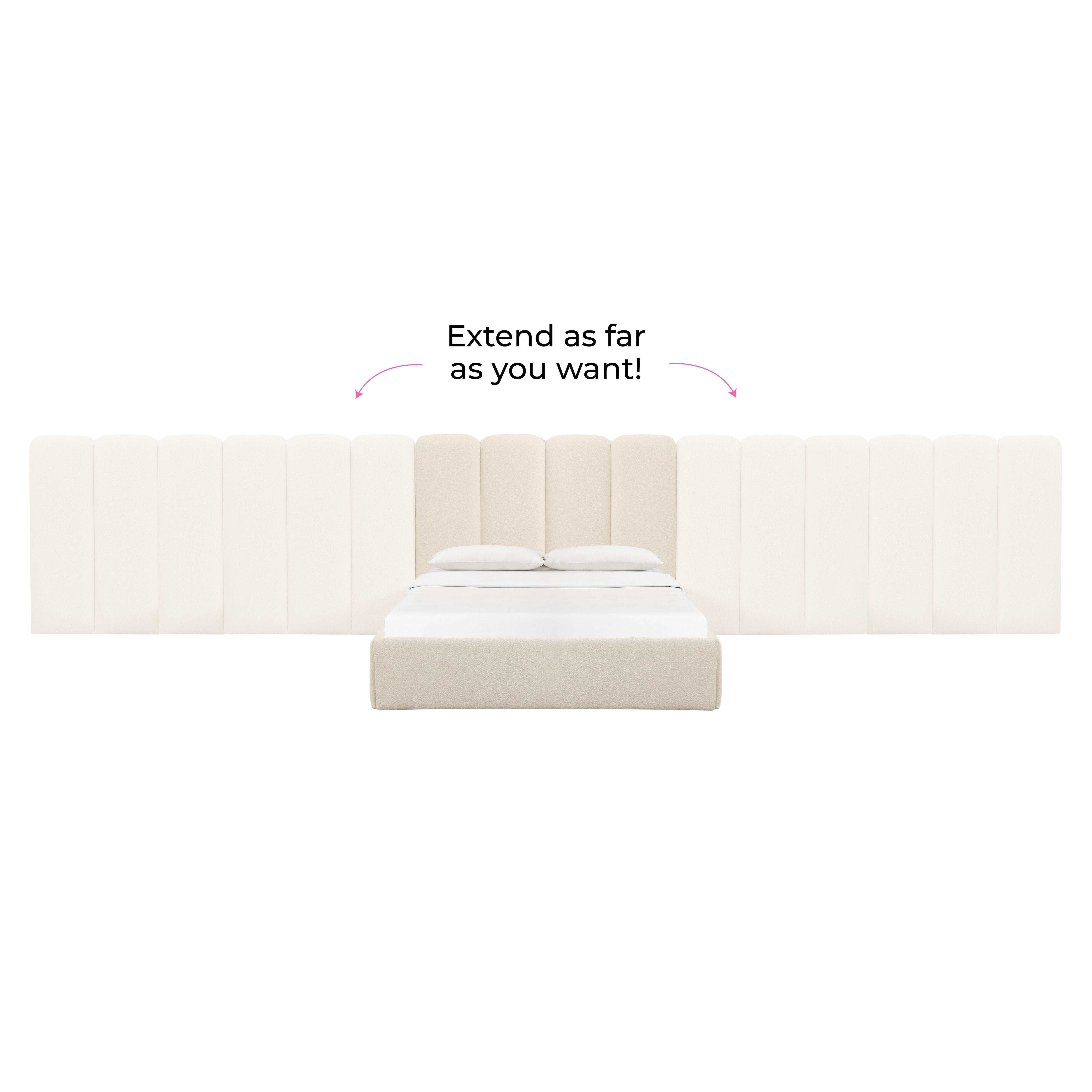 Palani Cream Boucle Wings - Queen or King (Set of 2)