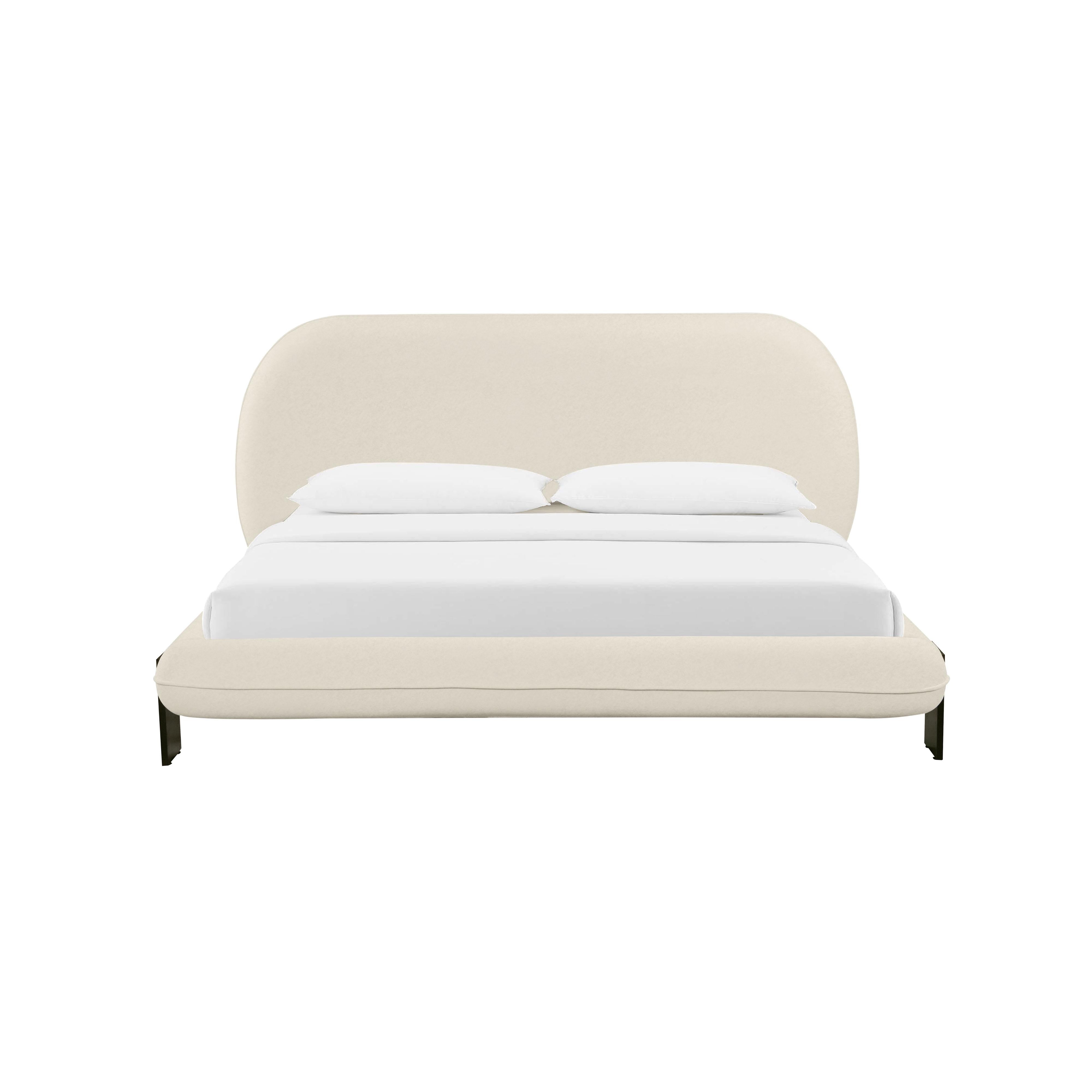 Ophelia Cream Faux Wool UK King Bed