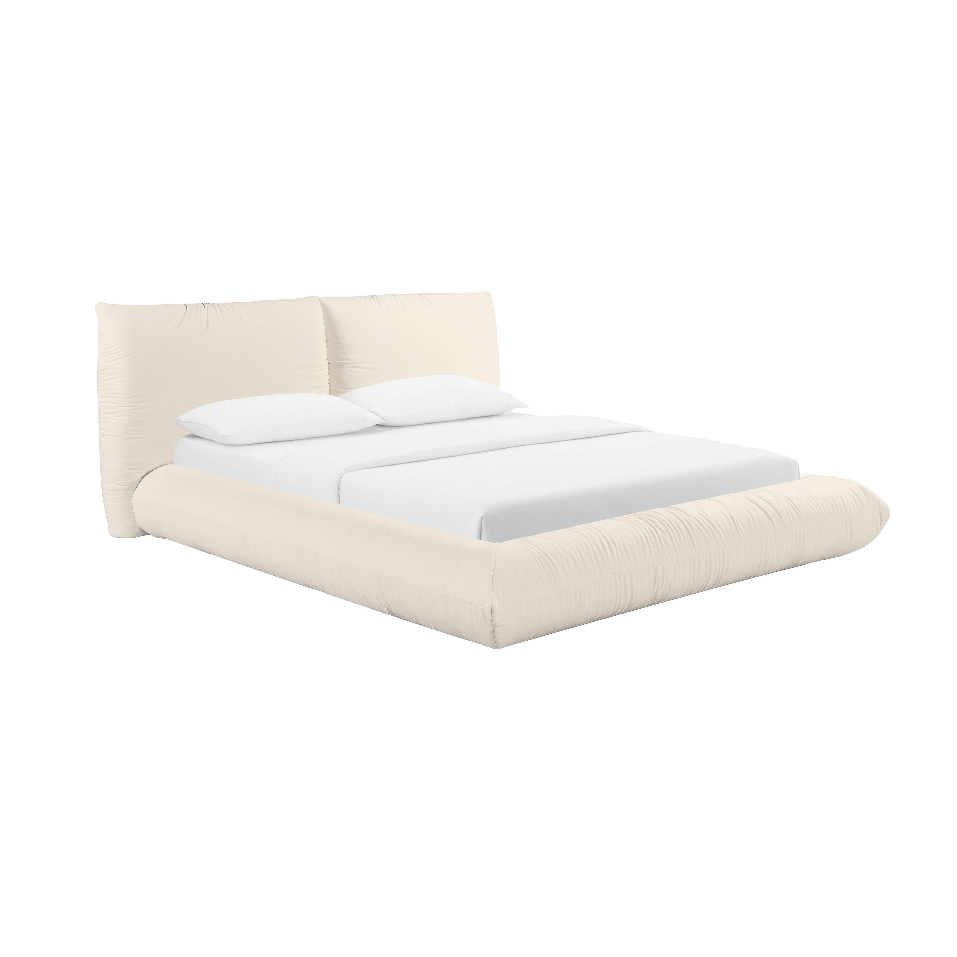 Romp Cream 100% Recycled Linen UK King Bed