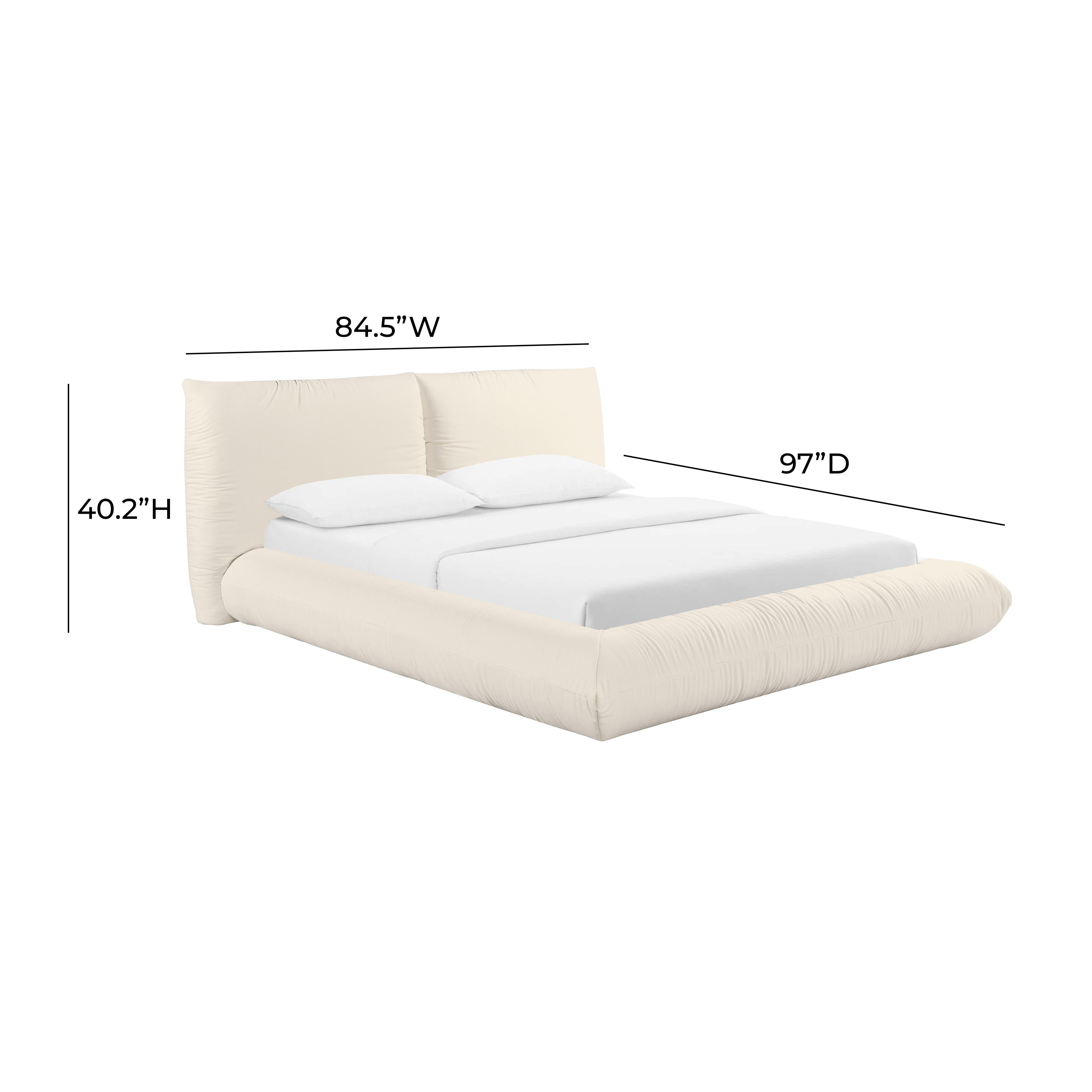 Romp Cream 100% Recycled Linen UK King Bed