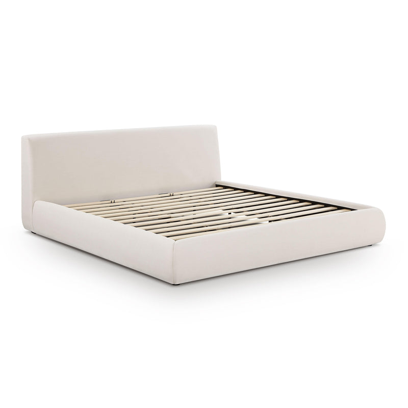 Isla Cream Upcycled Linen King Bed