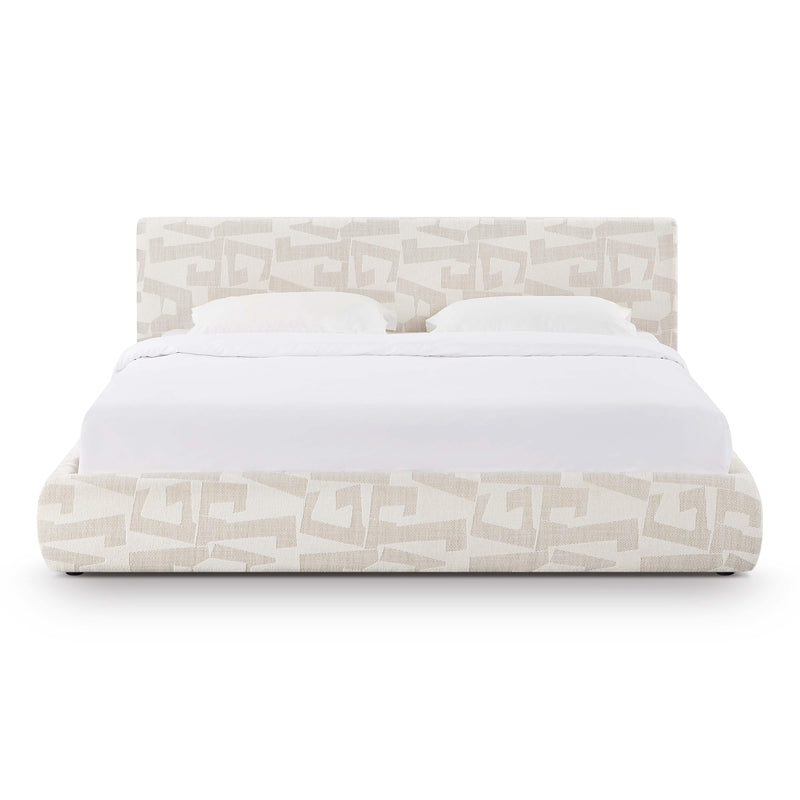 Isla Cream Jacquard Pattern King Bed