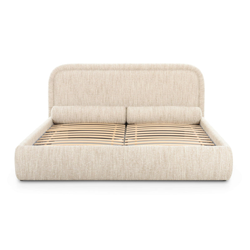 Murielle Cream Heavy Knubby Boucle Queen Bed