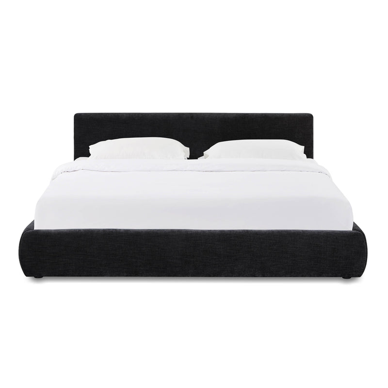 Isla Black Textured Velvet King Bed
