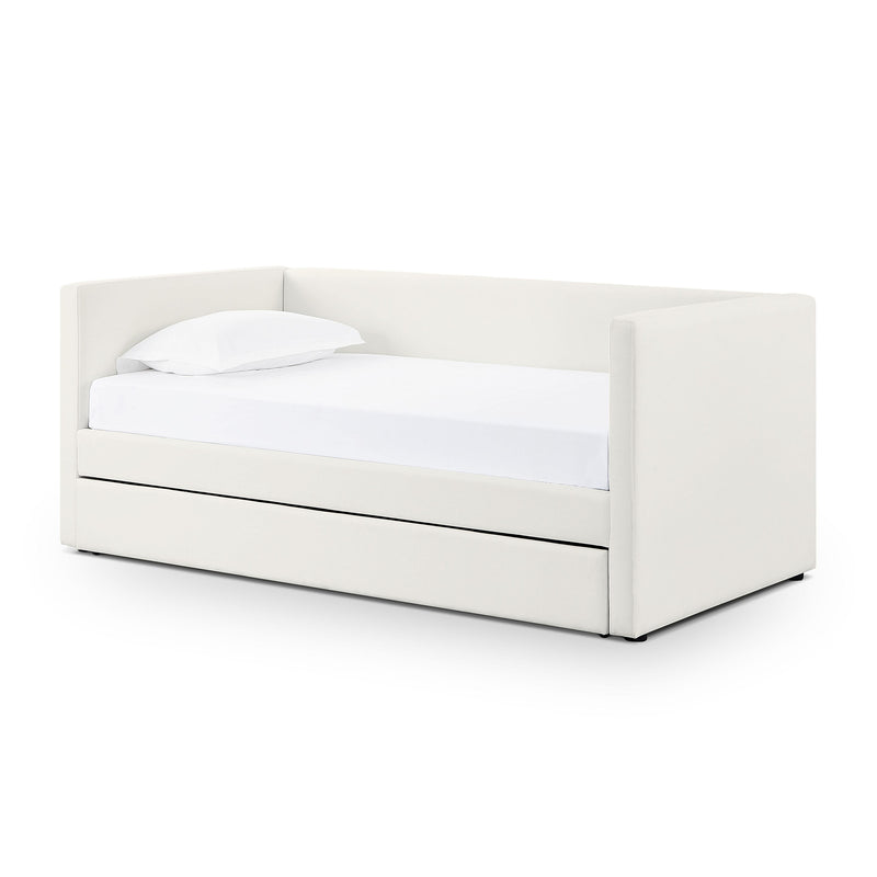 Alice Cream Linen Twin Trundle Bed