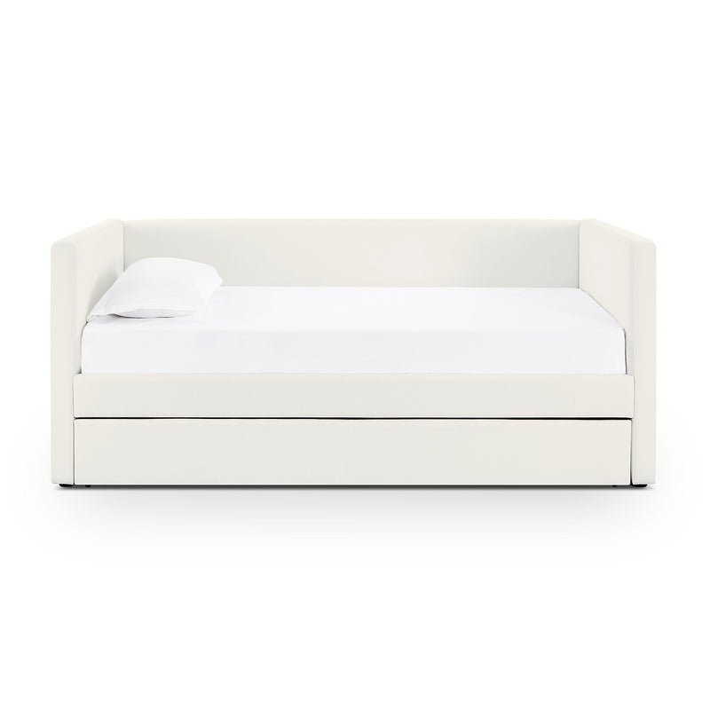 Alice Cream Linen Twin Trundle Bed