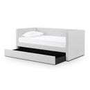 Alice Light Grey Linen Twin Trundle Bed