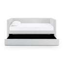 Alice Light Grey Linen Twin Trundle Bed