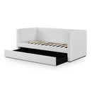 Alice Light Grey Linen Twin Trundle Bed