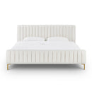 Angela Natural Upcycled Linen King Bed