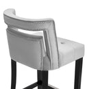 Hart Grey Velvet Bar Stool