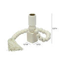 Harrison Cream Wooden Candlestick