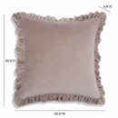 Alessia Distressed Pink Velvet Pillow