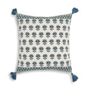 Blossom Printed Cotton Tassel Accent Cushion - COVER