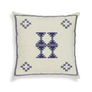Aztec Cream & Indigo Wool 20" Square Accent Cushion