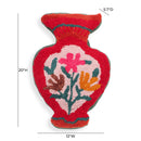 Amphorae Red Tufted Accent Pillow