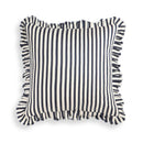 Alessia Navy Striped Ruffle 20" Square Accent Pillow - COVER