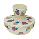 Cotton Mache Vase in Spring Blossoms