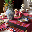 Cotton Mache Vase in Spring Blossoms