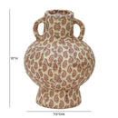 Cotton Mache Vase in Peach Paisley