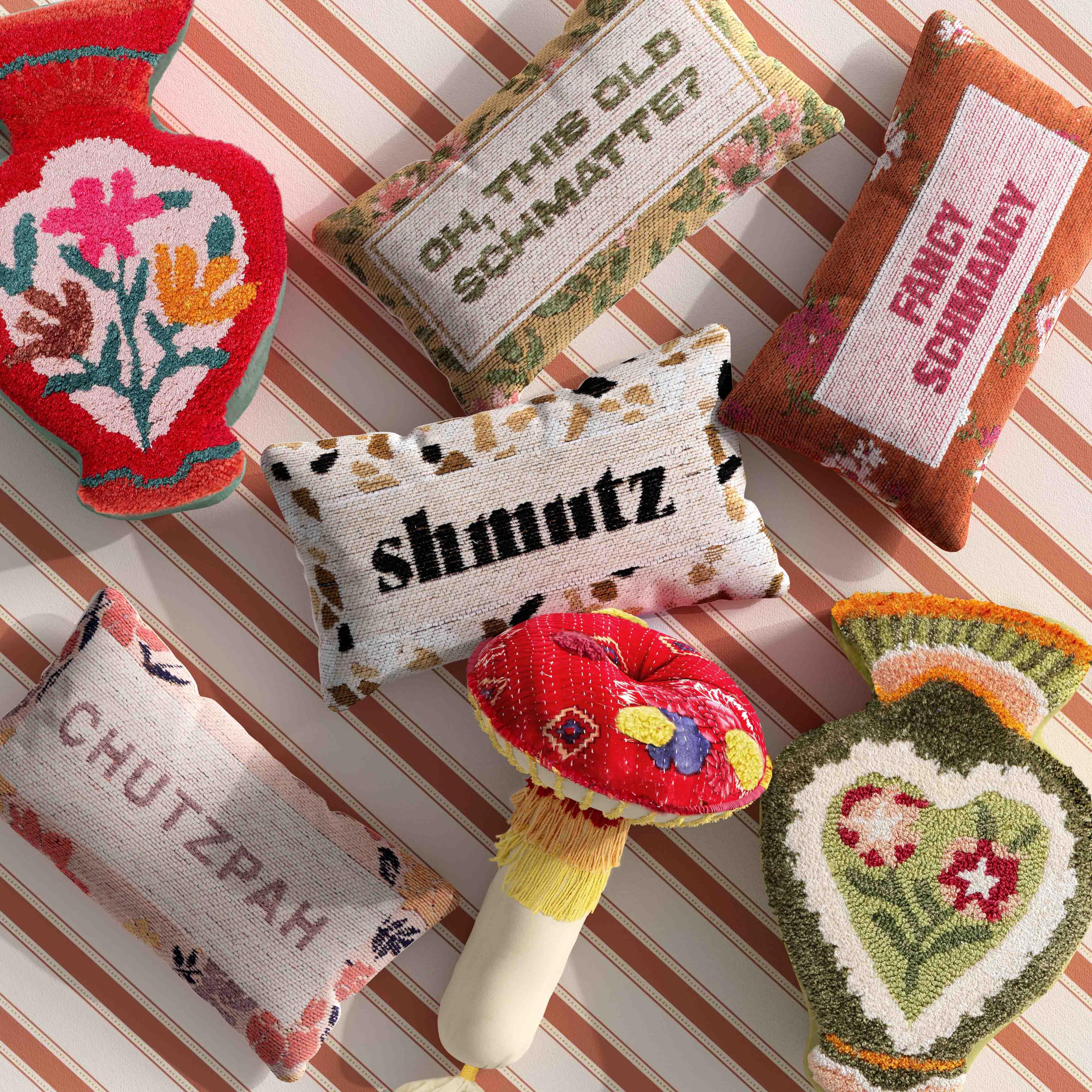 Oh, This Old Schmatte Jacquard Cotton Pillow