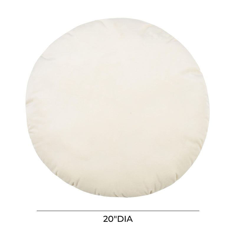Potter 20 Inch Cream Velvet Pillow