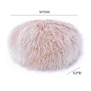 Ruby 16 Inch Genuine Tibetan Lamb Fur Round Pillow