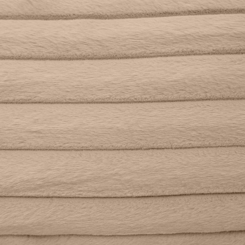 Furry Taupe Vegan Fur Rectangular Accent Pillow