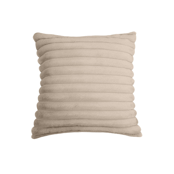 Furry Taupe Vegan Fur Square Accent Pillow