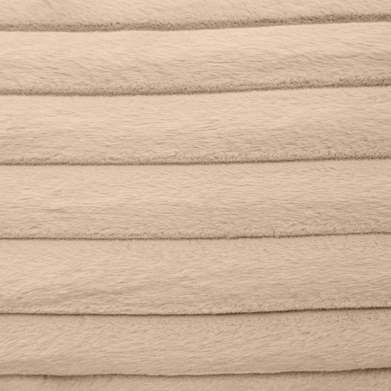 Furry Taupe Vegan Fur Square Accent Pillow