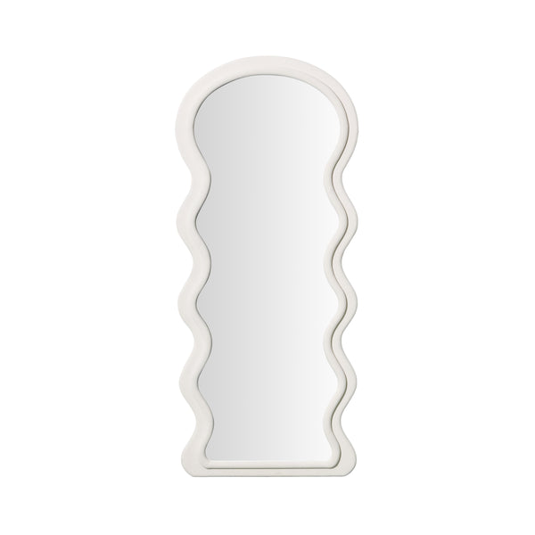 Rhodes Cream Velvet 70" Floor Mirror