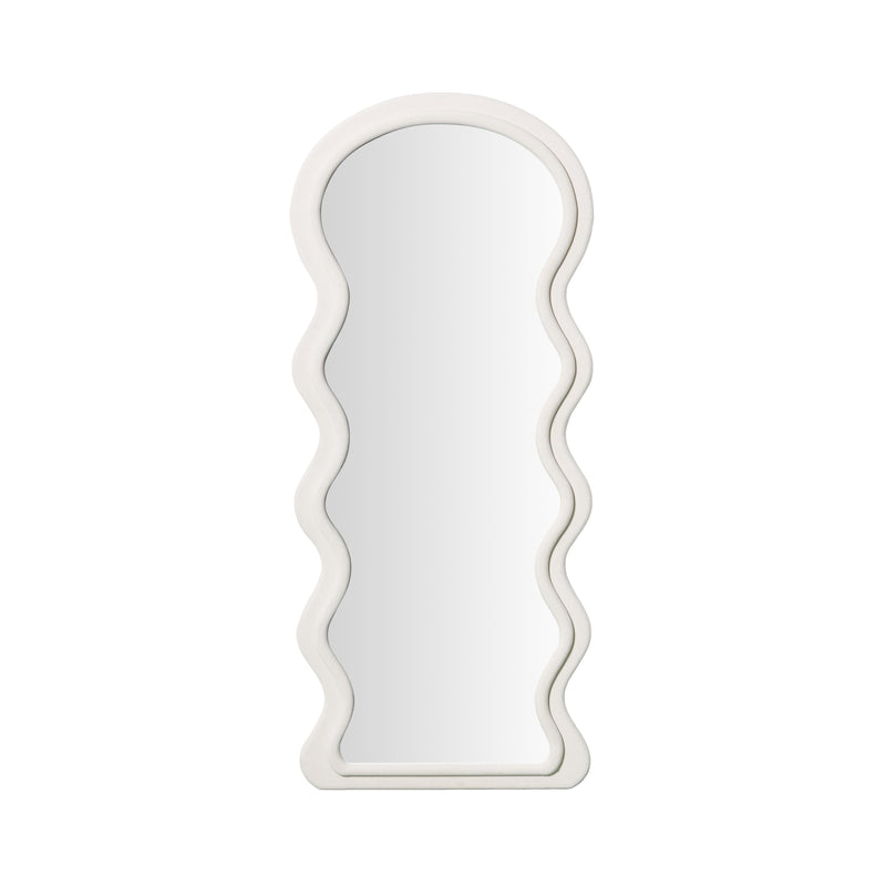 Rhodes Cream Velvet 70" Floor Mirror