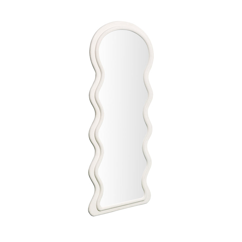 Rhodes Cream Velvet 70" Floor Mirror