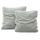 Tipsy Mint Green Upcycled Chenille 20" x 20" Square Floppy Pillow