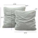 Tipsy Mint Green Upcycled Chenille 20" x 20" Square Floppy Pillow