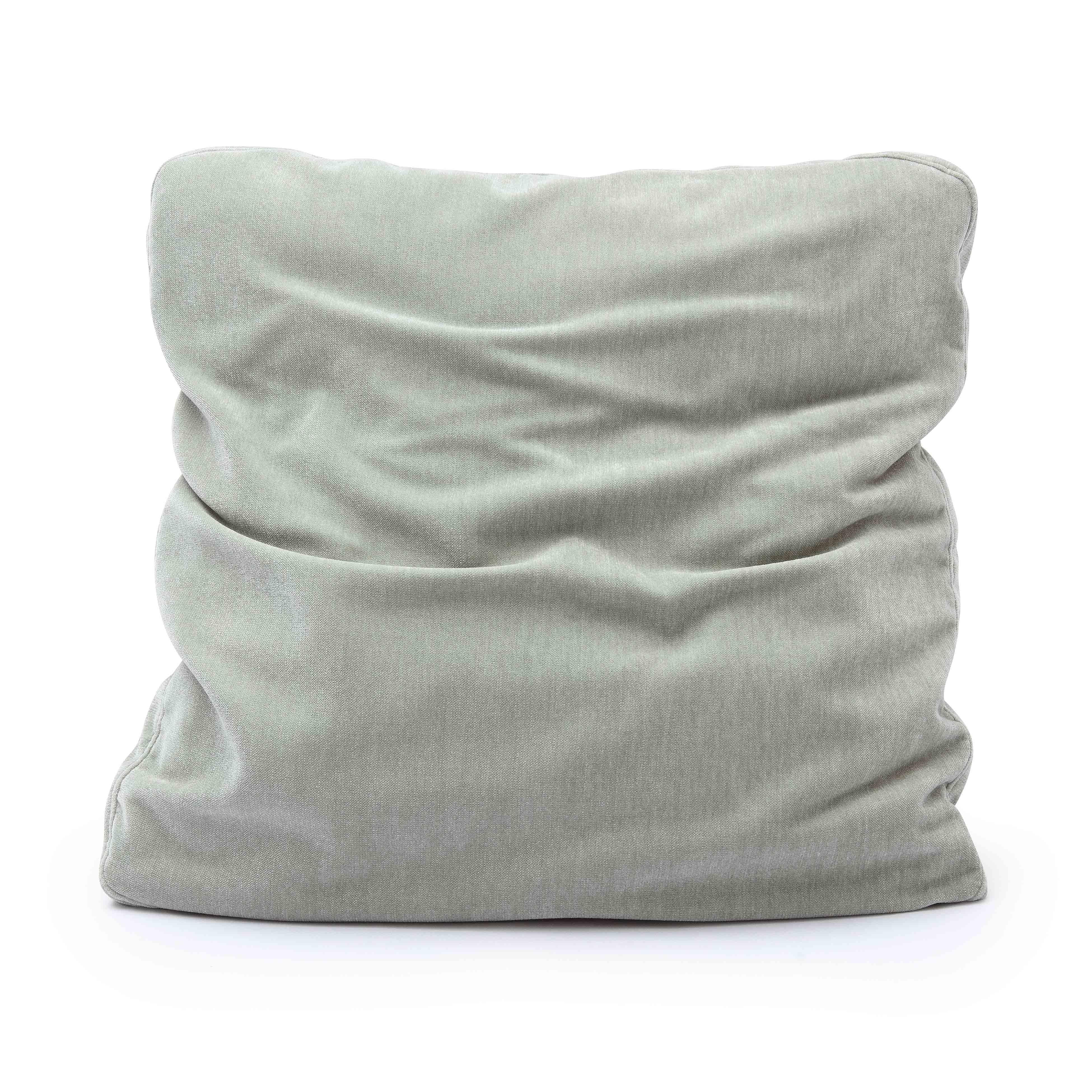 Tipsy Mint Green Upcycled Chenille 24" x 24" Square Floppy Pillow